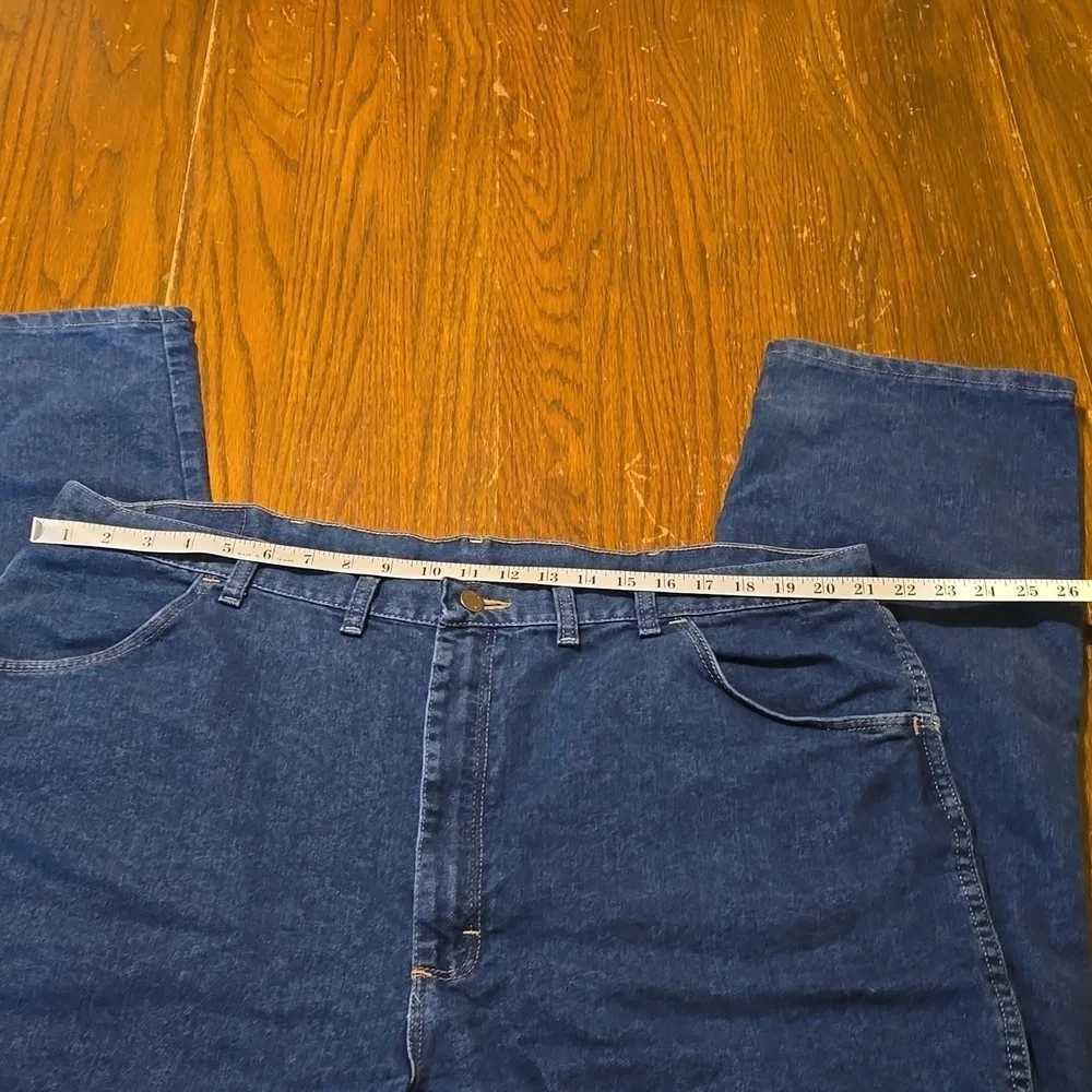 Wrangler Mens Authentic Blue Denim Jeans Regular Fit Size 44x30